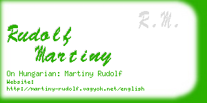 rudolf martiny business card